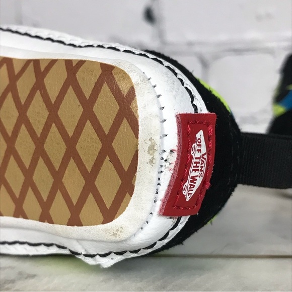 Vans Off The Wall Baby Infant Slip-On Baby Skater Multicolor Camo Shark Shoes 4 - Picture 11 of 11